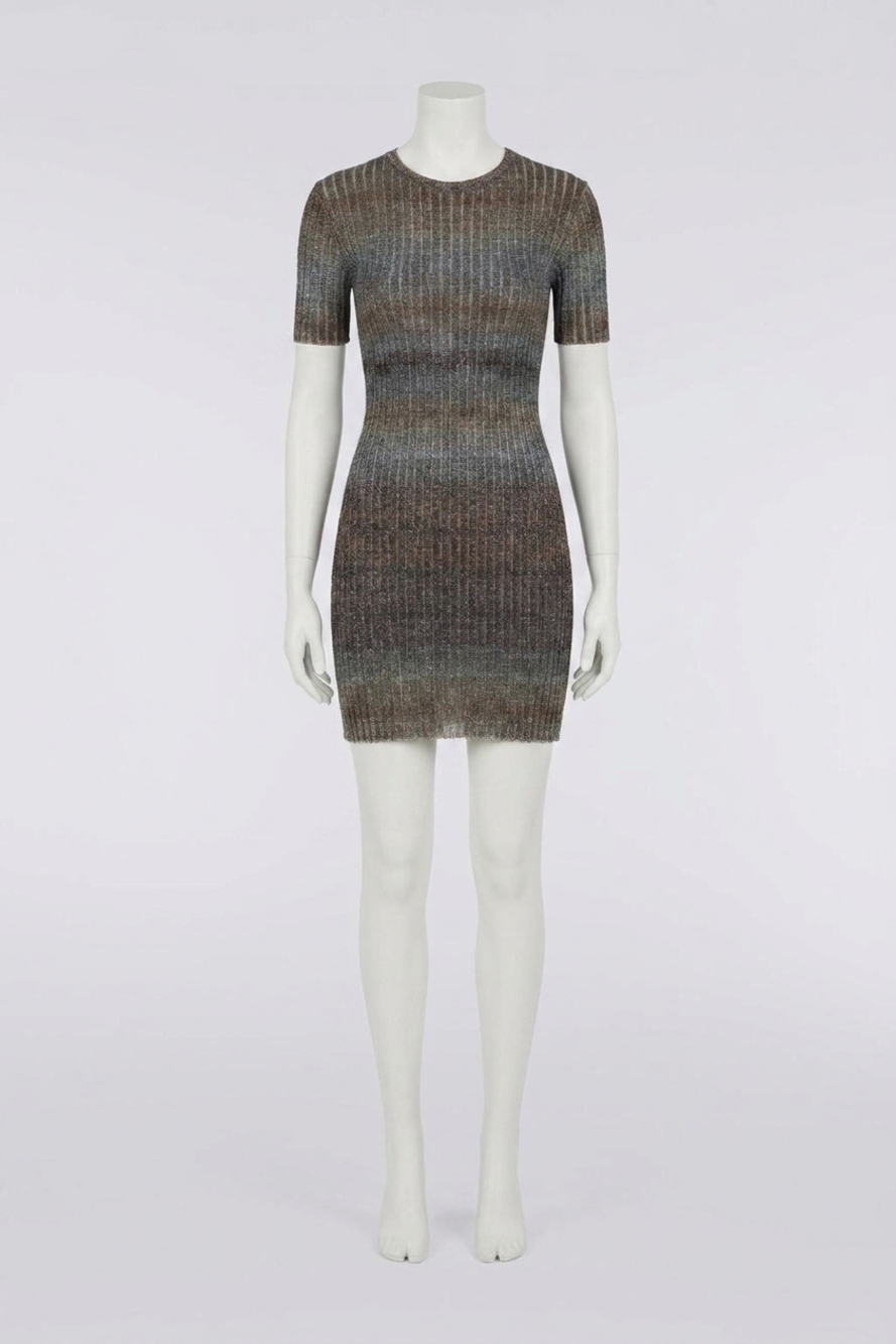 NEW MISSONI crew neck dress in multicolor